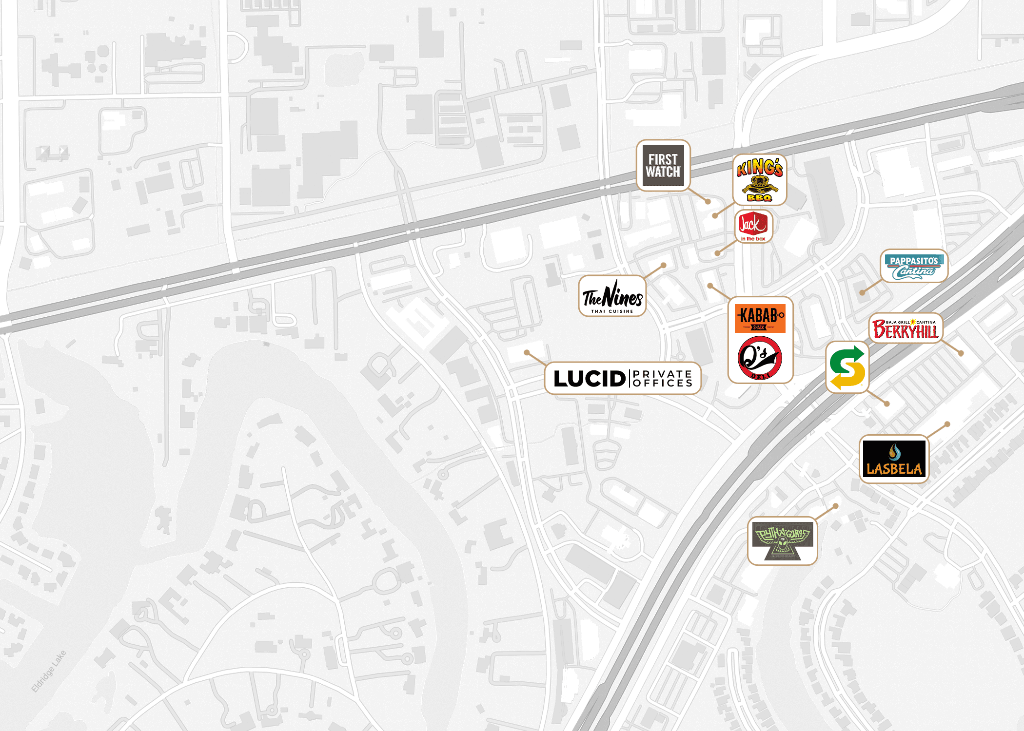 Nearby amenities map for Sugar Land 